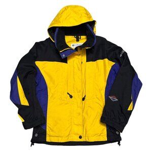 VINTAGE COLUMBIA Y2K Yellow Water Resistant Windbreaker Ski Jacket Womens Medium